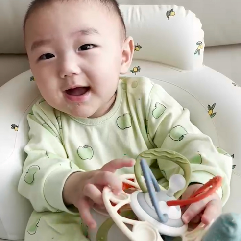 우주선 아기 치발기 국민 오볼 손목 고리 따봉베베 열탕소독, 1개