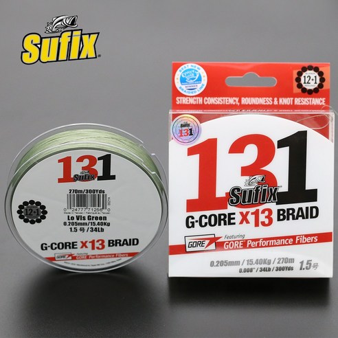 서픽스 131 G-CORE BRAID 150m 270m 13합사 라인 낚시줄 멀티컬러, 1호, 270m(멀티), 1개