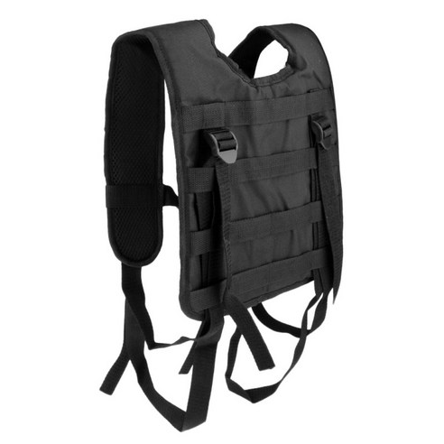 배틀 벨트 용 모듈 형 옥스포드 H-Harness Molle 조끼 멜빵, 블랙, {"사이즈":"18.9x6.7x2.4inch"}, {"수건소재":"600D 옥스포드"}