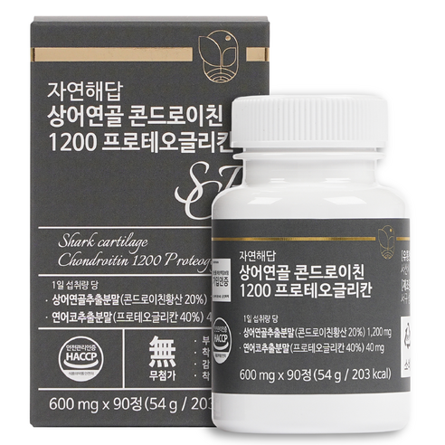 자연해답 상어연골 콘드로이친 1200 프로테오글리칸, 1개, 90정