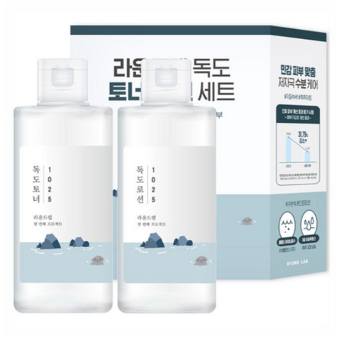 라운드랩 독도 토너 200ml + 로션 200ml 세트, 1세트