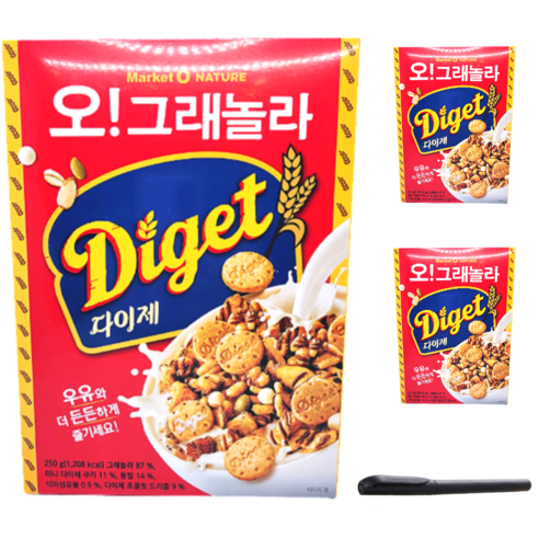 오그래놀라 다이제 + 스윗플래닛 볼펜, 250g, 3개