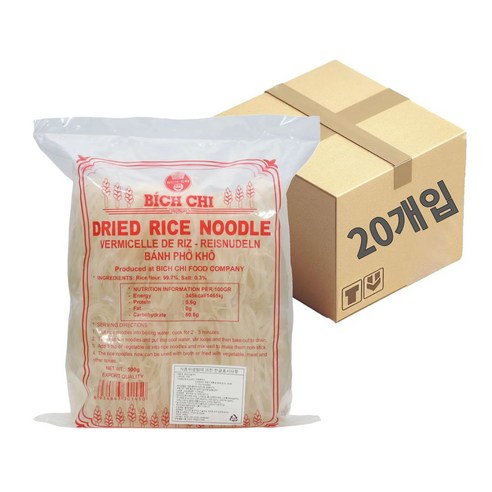 베트남 쌀국수면 비치치 BICH CH 반포코 4mm 500g 20개 1박스