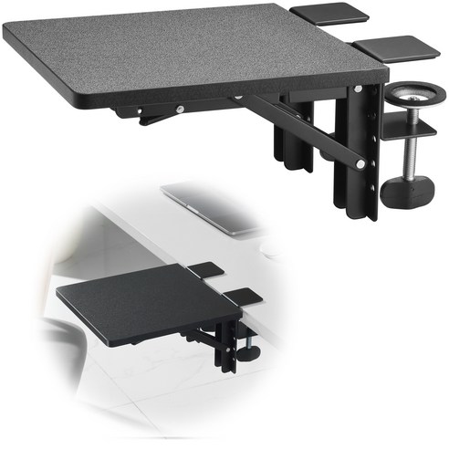 ETHU 사무용 접이식 팔 받침대 손목 거치대 팔걸이, Black2, 1개