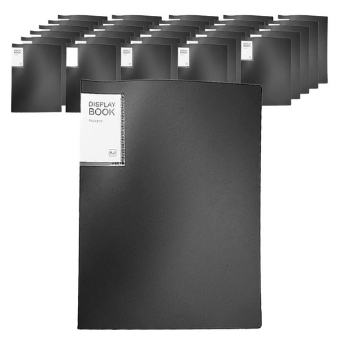 리빙토픽 A4 악보 투명 서류 파일철 화일, 120p, 블랙