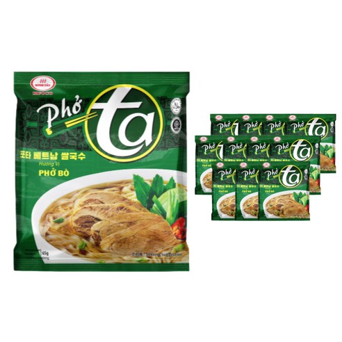 빈타이포타 베트남쌀국수 즉석쌀국수 소고기맛, 65g, 20개