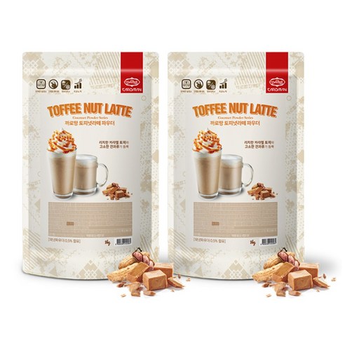 까로망 토피넛라떼 파우더 1kg (2개세트), 단품, 1개
