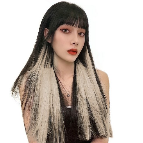 가발위드 단색 컬러피스 스트레이트 붙임머리 5.5cm(4개 1세트) 상품, 07.베이지, 4개