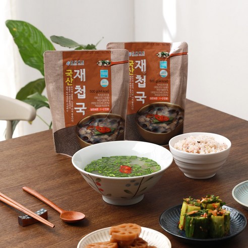 국내산 자연산 100% 재첩국 500g, 10개