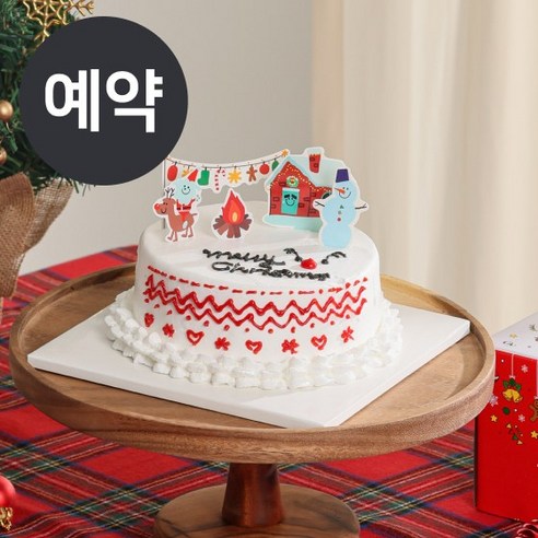 크리스마스케이크  [12월예약발송] 크리스마스 케익/케이크 만들기 키트/세트 화이트(바닐라) 미니 1호 2호 레인보우 2호, 1set, 미니(화이트)
