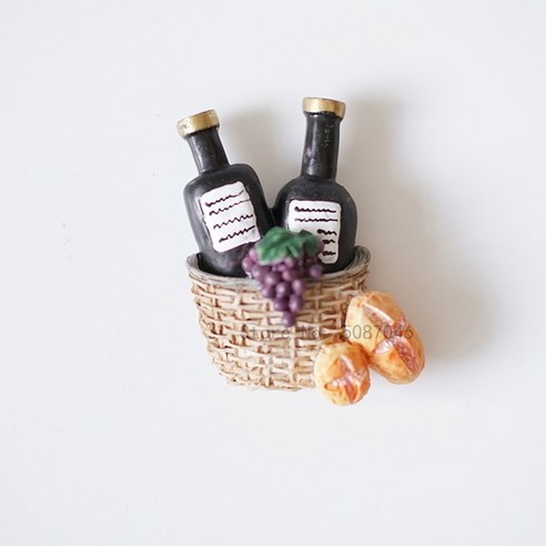 FREELIFE 냉장고 자석 세트 귀여운 3D JO-494, Grape basket-729