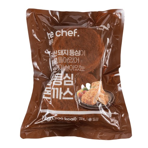 [동원홈푸드]비셰프 국내산 통등심돈까스1kg~1.5kg, 1개, 100g