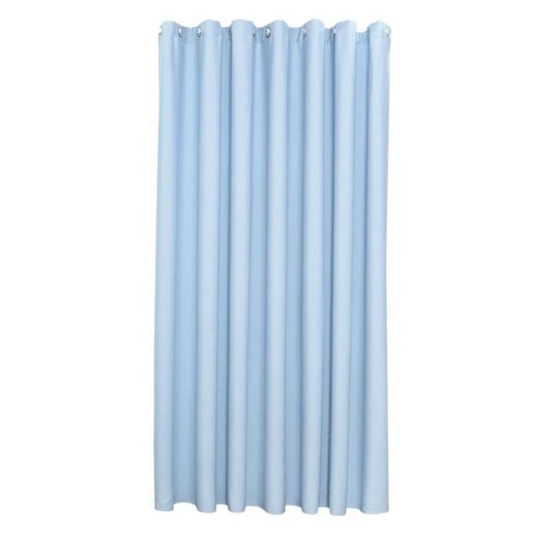 1Pcs 솔리드 컬러 정전 커튼 아일렛 그로멧 39''''W X 98''''H 창 패널 커튼, 라이트 블루, 실크 캐시미어 정전