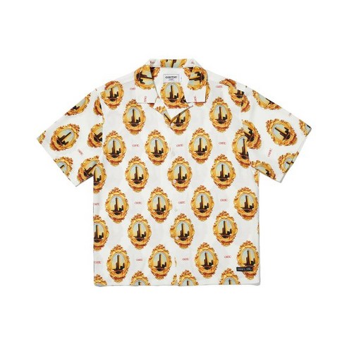 크리틱 스카이scraper Badge Pattern Shirt 화이트