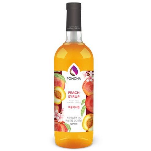 포모나 피치 복숭아시럽 1000ml, 1개, 1L