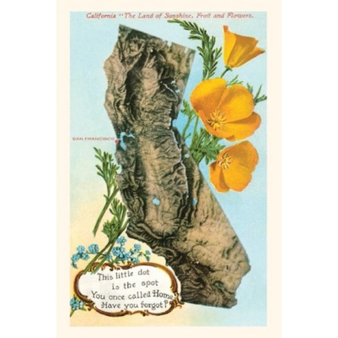 (영문도서) The Vintage Journal This little Dot Map of California Poppies Paperback, Found Image Press, English, 9781648115493