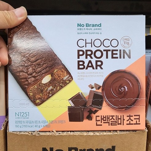 노브랜드 단백질바 초코 4입(40g*4) x 2개, 4개, 160g