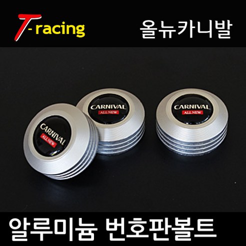 알루미늄 로고 번호판볼트 올뉴카니발/카니발 무광티탄[3개1세트]