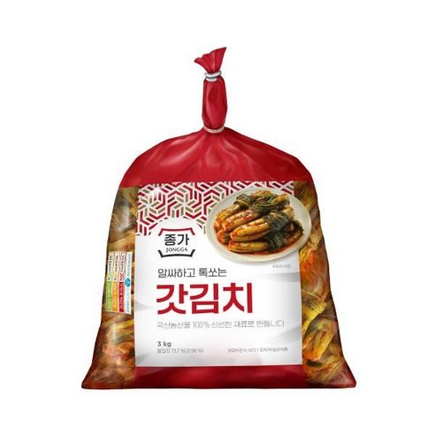 종가 갓김치 3kg, 1개