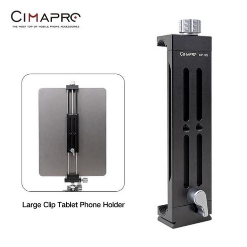 Cimapro CP-12S 알루미늄 합금 삼각대 마운트 클립 브래킷 14 나사 콜드 슈 태블릿 휴대폰용 클램프 1개 프롬프터대여 Cimapro CP-12S 알루미늄 합금 삼각대 마운트 클립 브래킷 14 나사 콜드 슈 태블릿 휴대폰용 클램프 1개 프롬프터대여