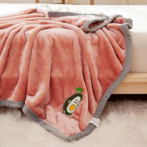 자수 담요 이불 작은 담요 산호 프리스 네루 담요 사무실 낮잠 담요 점심 시간 에어컨 담요, 분홍, 75*100cm