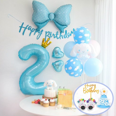 산리오 시나모롤 풍선 생일파티세트, 6