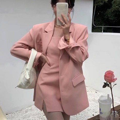 파티룩 완성! 트임 끈나시 미니드레스 나시원피스
