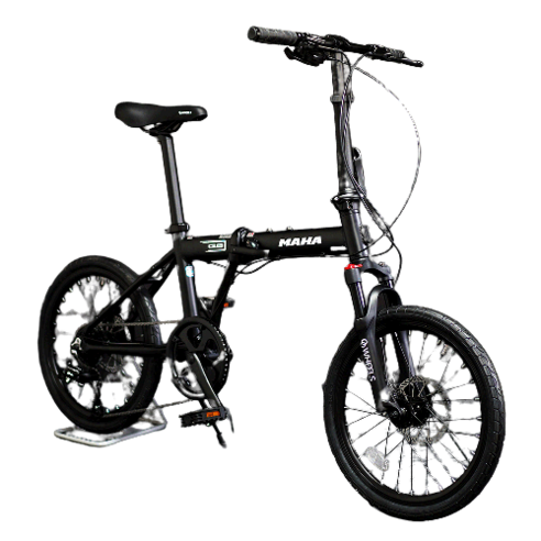 오투휠스 MAHA 마하 Q8 미니벨로 접이식 자전거, 블랙, 완조립 – 택배 배송 가능!