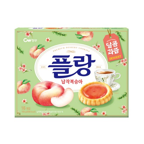 청우 플랑 납작복숭아 160g, 7개