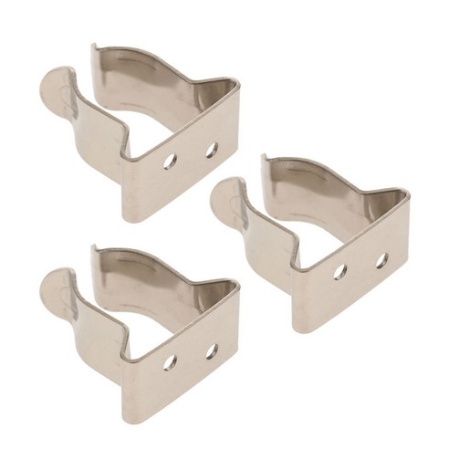 3x304 스테인레스 스틸 해양 보트 후크 홀더 클립-5/8inch To 1inch Tube, 304 스테인레스 스틸, 실버