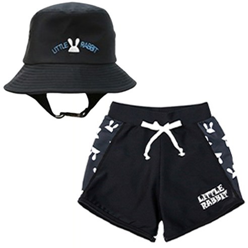 에리페 키즈 래쉬가드 반바지+UV차단 래쉬가드 모자 SET