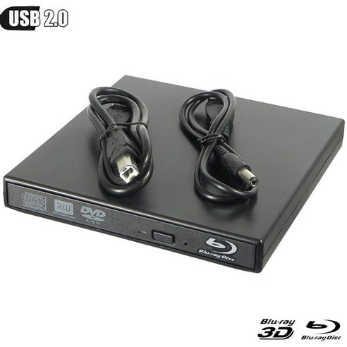 블루레이 플레이어 Bluray 플레이어 외장형 USB 2.0 DVD 드라이브 3D 25G 50G BD-R CD/DVD RW 버너 Writer, 한개옵션0
