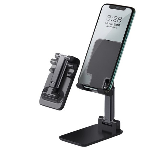 ANKRIC 노트북 거치대 게으른 휴대 전화 홀더 데스크탑 접이식 홀더 ipad 태블릿 홀더 라이브 노트북 홀더 접이식 노트북거치대, T92 [휴대 전화 브래킷] 블랙