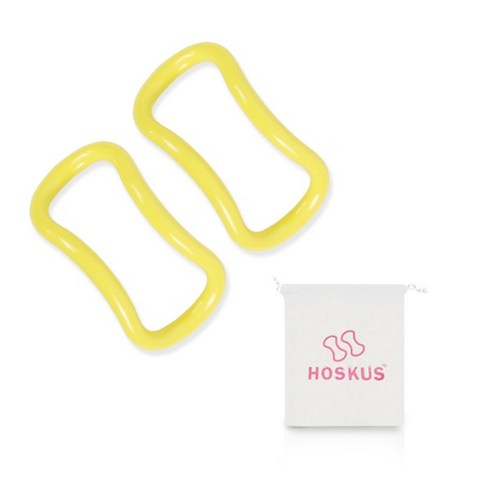 호스커스 요가링 하드형 2p + 파우치, 옐로우, 1개