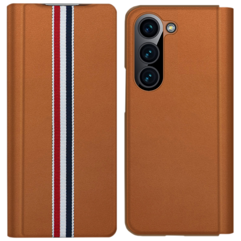 폴드6케이스 추천 상품오마이 정품 프리미어 천연 소가죽 삼성 갤럭시 z폴드 6 5 4 3 케이스 제품 사진