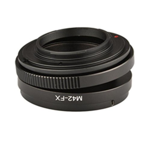 알루미늄 M42 렌즈 어댑터 M42 간편 작동 카메라 교체 Fuji XT X-PRO XE X-Pro1 X-M1 X-E 시리즈용 소모품, 2.4x2.1x1.2인치, 검은 색, 알루미늄 합금