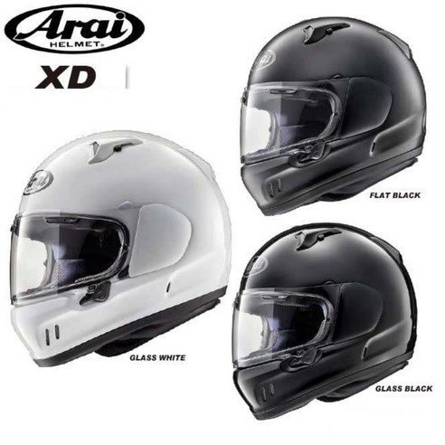 Arai 아라이 XD 풀 페이스 오토바이 헬멧, 플랫 블랙