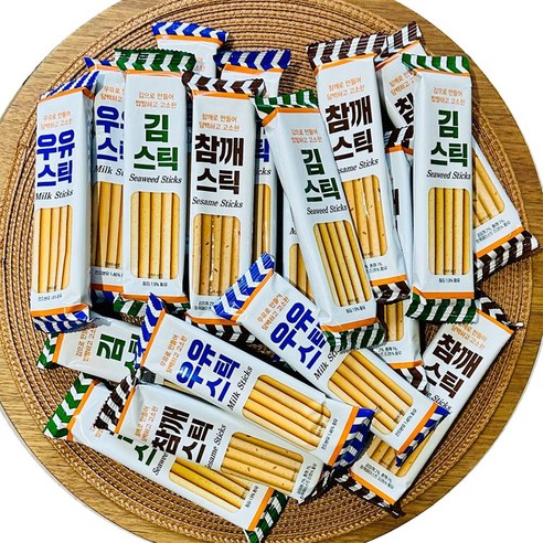 고소한 막대과자 우유스틱 김스틱, 16g, 32개