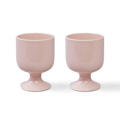 보울보울 볼볼홈파티 고블렛잔 400ml, 파우더핑크, 2개