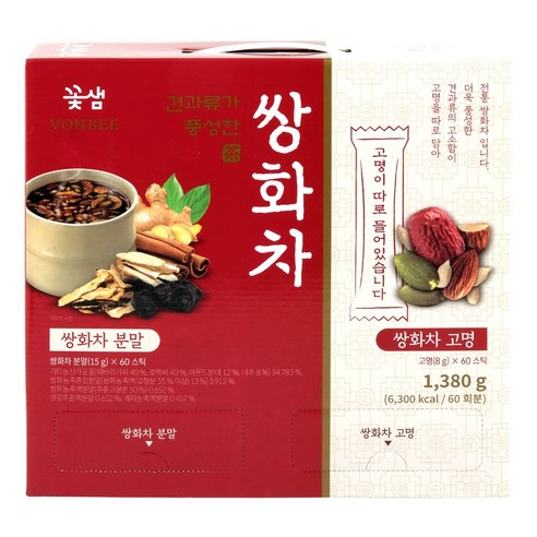 꽃샘 본비 견과류가 풍성한 쌍화차 60입 / 코스트코
