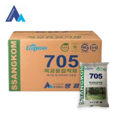 쌍곰 705 본드 도배 지물 목공 접착제 1BOX (20EA), 20개
