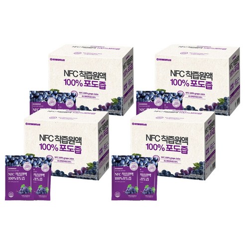 참앤들황토농원 국내산 NFC 착즙원액 포도즙, 100ml, 200개