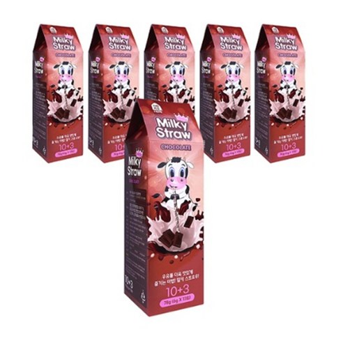 홈앤키즈 밀키 스트로우 초콜렛맛, 13개입, 6개