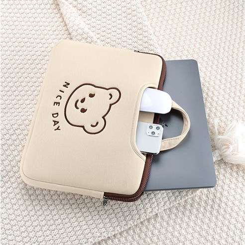 귀여운 곰돌이 디자인과 뛰어난 실용성을 겸비한 켈던 노트북 파우치