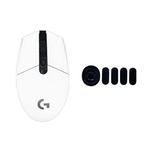 로지텍 G304 LIGHTSPEED 게이밍 무선 마우스 + 마우스피트 세트, 화이트+마우스피트