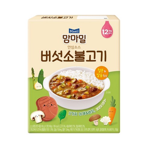 맘마밀 안심소스 2p, 버섯소불고기, 160g, 1개 버섯소불고기 × 160g × 1개 섬네일