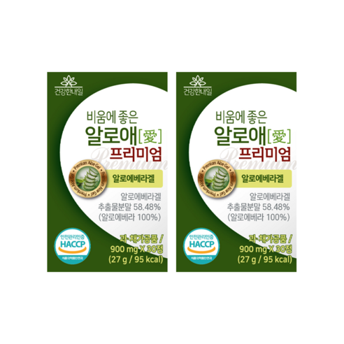 비움에좋은알로애 프리미엄 알로에베라겔, 30정, 2개