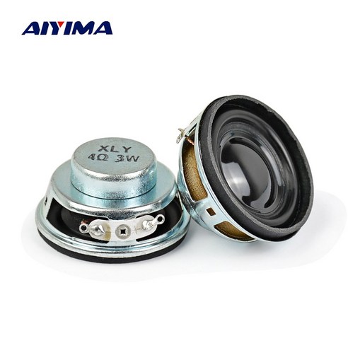 AIYIMA 2Pcs 40MM 휴대용 오디오 스피커 1.5인치 HiFi 4Ohm 3W 풀레인지 스피커 블루투스 스피커 DIY, 4옴 3W