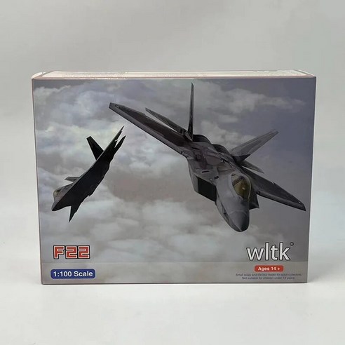 차량 Wltk 다이캐스트 금속 비행기 장난감 1/100 스케일 모델 록히드 F-22 F22 랩터 전투기 미국 공군