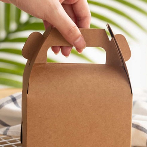 조각케이크포장상자 갈색크래프트 손잡이종이박스 빵포장, 1-손잡이크라프트-소, 1개